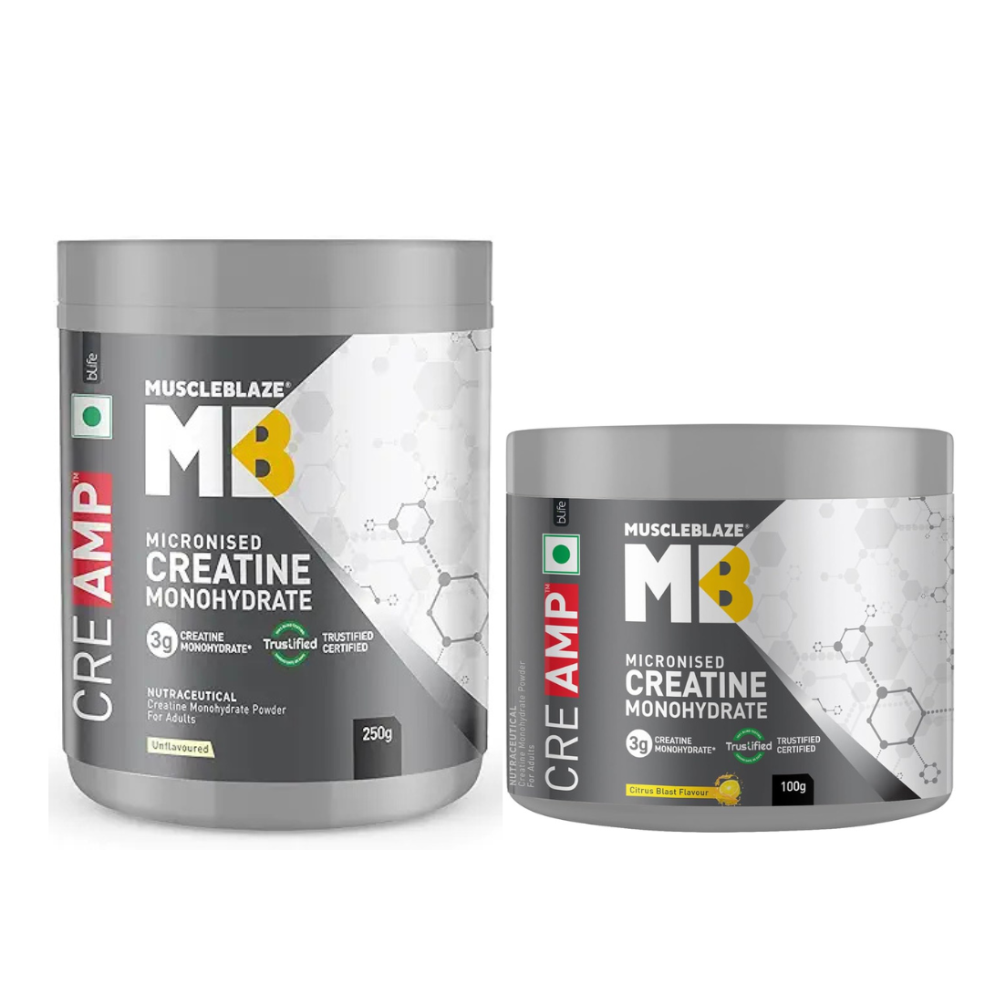 Muscleblaze Creamp 250g (Unflavoured) & Muscleblaze Creamp 100g (Citrus Blast Flavoured)